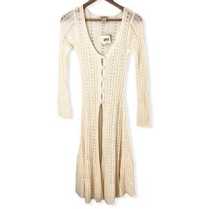 Lucky Brand Long Sleeve Button Up Duster Cardigan